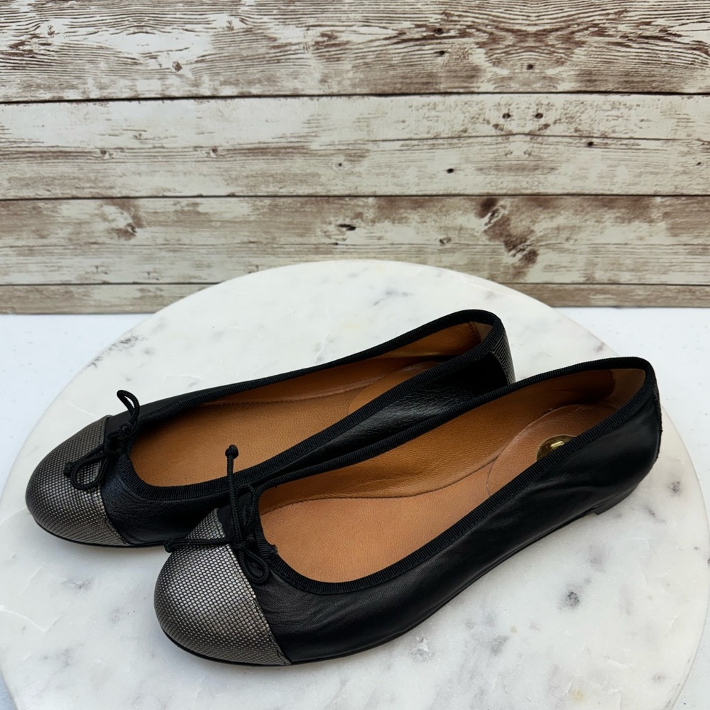 RAS Women Black Ballet Shoes Sz 37  US 6.5 Loafers Flat